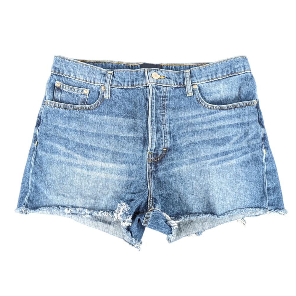 Lucky Brand Mom High Rise Short Button Fly Denim Cutoff Shorts - Women's Size 14